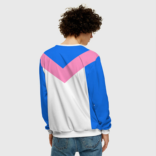 Мужской свитшот В стиле 90-х ретро спортивная / 3D-Белый – фото 4