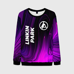 Свитшот мужской Linkin Park 2024 violet plasma, цвет: 3D-черный