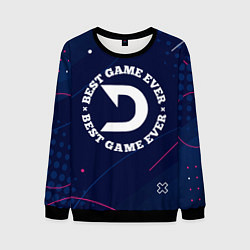 Свитшот мужской Символ Deadlock и надпись best game ever, цвет: 3D-черный