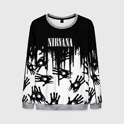 Свитшот мужской Nirvana rok hand, цвет: 3D-меланж