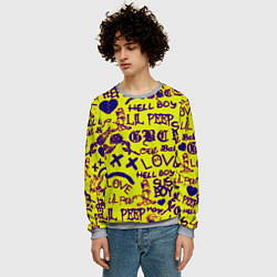 Свитшот мужской Lil peep rap pattern, цвет: 3D-меланж — фото 2