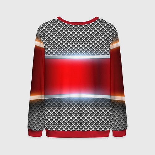 Мужской свитшот Nissan авто текстура / 3D-Красный – фото 2