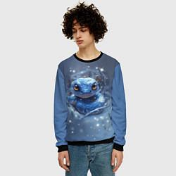 Свитшот мужской Змея с большими глазами, цвет: 3D-черный — фото 2