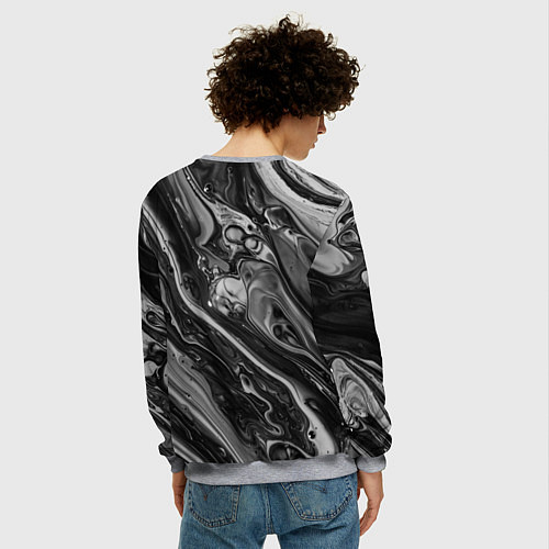 Мужской свитшот Чернила / 3D-Меланж – фото 4
