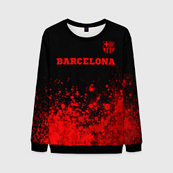 Свитшот мужской Barcelona - red gradient посередине, цвет: 3D-черный