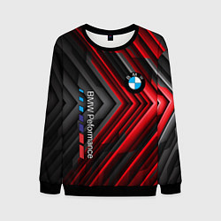 Свитшот мужской BMW geometry stripes red, цвет: 3D-черный