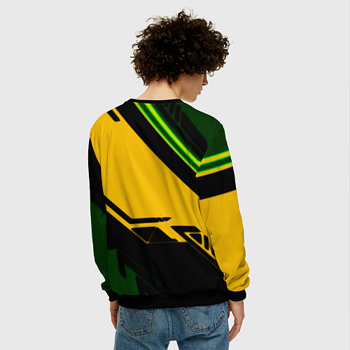 Мужской свитшот Serious Sam geometry / 3D-Черный – фото 4