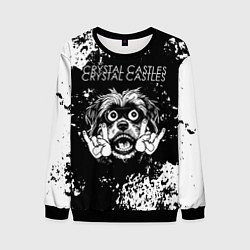 Свитшот мужской Crystal Castles рок пес, цвет: 3D-черный