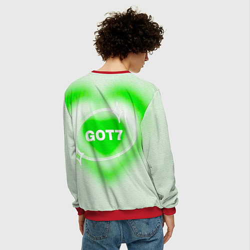 Мужской свитшот Got7 сердце / 3D-Красный – фото 4