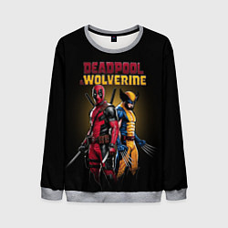 Свитшот мужской Deadpool & Wolverine - film, цвет: 3D-меланж
