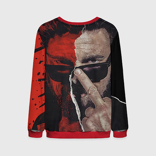 Мужской свитшот Между добром и злом / 3D-Красный – фото 2