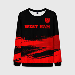 Свитшот мужской West Ham - red gradient посередине, цвет: 3D-черный