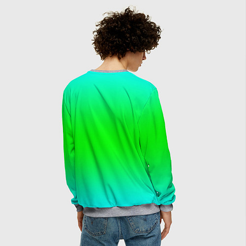 Мужской свитшот Кислотный градиент текстура / 3D-Меланж – фото 4