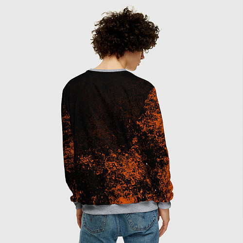 Мужской свитшот RUST брызги красок лого / 3D-Меланж – фото 4