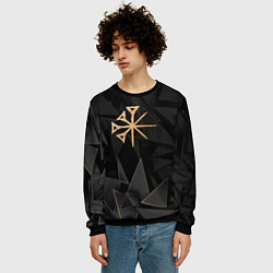 Свитшот мужской Nightwish golden poly, цвет: 3D-черный — фото 2