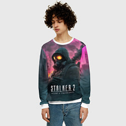 Свитшот мужской Stalker 2 радиоактивный фон, цвет: 3D-белый — фото 2