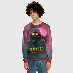 Свитшот мужской Stalker 2 радиоактивный дым, цвет: 3D-красный — фото 2