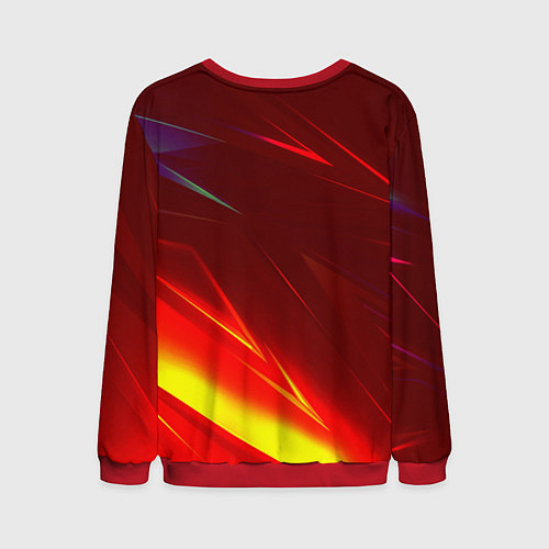 Мужской свитшот Чернобыль лайт стрипсы / 3D-Красный – фото 2