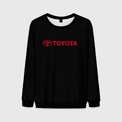 Свитшот мужской Toyota red logo auto, цвет: 3D-черный