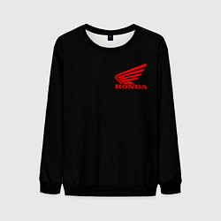 Свитшот мужской Honda red logo auto steel, цвет: 3D-черный