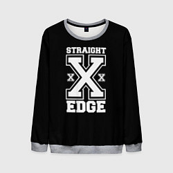 Свитшот мужской Straight edge SXE, цвет: 3D-меланж
