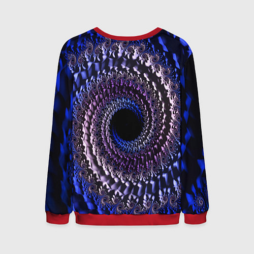 Мужской свитшот Оптический стиль узор / 3D-Красный – фото 2