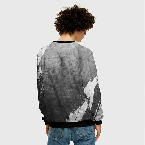 Мужской свитшот AEK Athens - grey gradient / 3D-Черный – фото 4