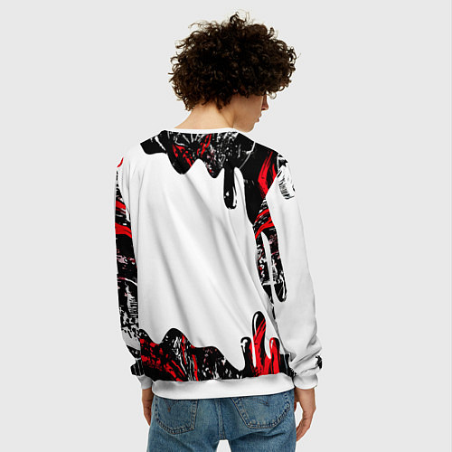 Мужской свитшот Берсерк - маска / 3D-Белый – фото 4
