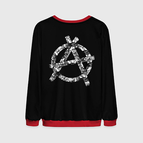 Мужской свитшот Purgen череп к красным ирокезом / 3D-Красный – фото 2