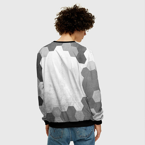 Мужской свитшот The Witcher - white gradient / 3D-Черный – фото 4