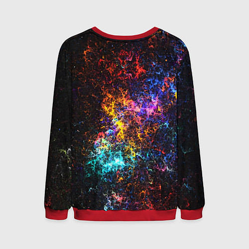 Мужской свитшот Космические краски текстура / 3D-Красный – фото 2