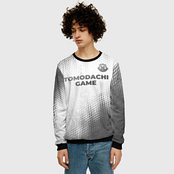 Свитшот мужской Tomodachi Game - white gradient посередине, цвет: 3D-черный — фото 2