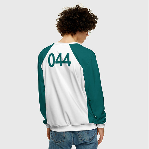 Мужской свитшот Игра в кальмара 044 / 3D-Белый – фото 4