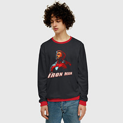 Свитшот мужской Я железный человек, цвет: 3D-красный — фото 2