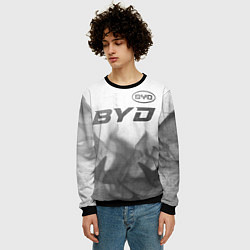 Свитшот мужской BYD - white gradient посередине, цвет: 3D-черный — фото 2
