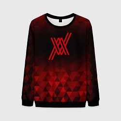 Свитшот мужской Darling in the FranXX red poly, цвет: 3D-черный