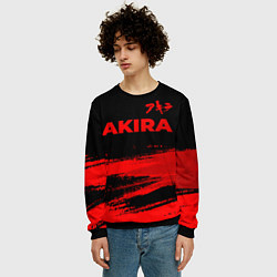 Свитшот мужской Akira - red gradient посередине, цвет: 3D-черный — фото 2