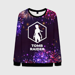 Свитшот мужской Праздничный Tomb Raider, цвет: 3D-черный