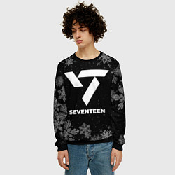 Свитшот мужской Снежный Seventeen, цвет: 3D-черный — фото 2