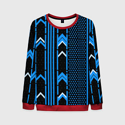 Свитшот мужской Синие обои на чёрном фоне, цвет: 3D-красный