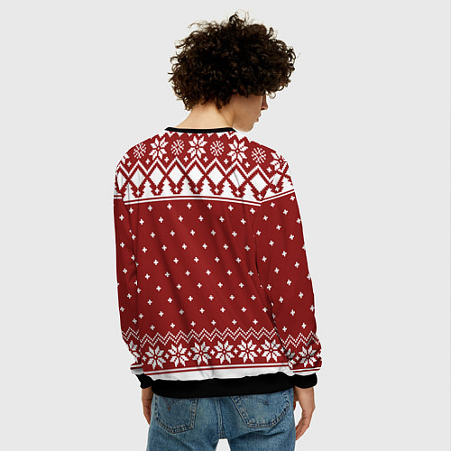 Мужской свитшот Мегумин свитер новогодний / 3D-Черный – фото 4