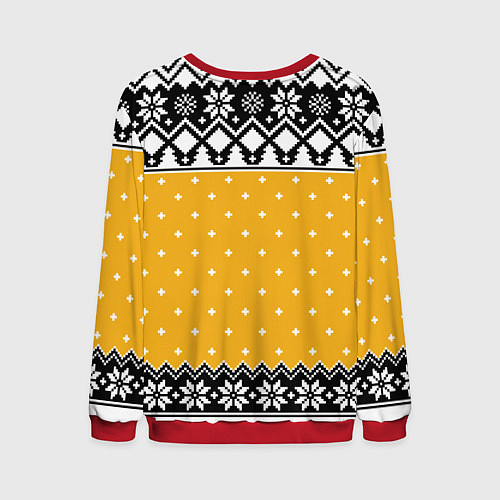 Мужской свитшот Свитер новогодний Майки / 3D-Красный – фото 2