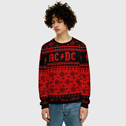 Свитшот мужской ACDC christmas sweater, цвет: 3D-черный — фото 2