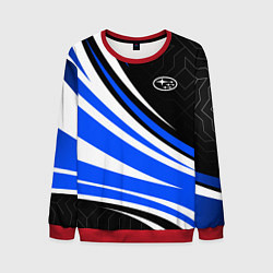 Мужской свитшот Субару - бело-синий