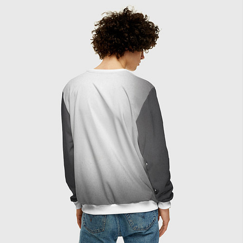 Мужской свитшот Дольки банана / 3D-Белый – фото 4