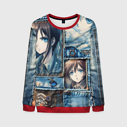 Мужской свитшот Пэчворк с аниме