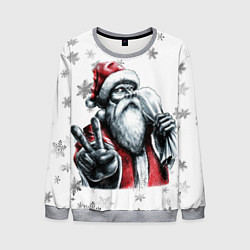 Свитшот мужской Санта клаус зомби с мешком, цвет: 3D-меланж