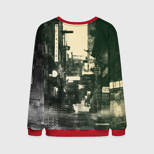 Мужской свитшот Боевой кибернетический робот / 3D-Красный – фото 2