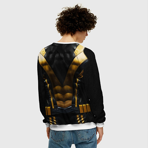 Мужской свитшот Костюм Росомахи из люди икс / 3D-Белый – фото 4