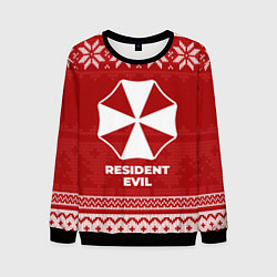 Свитшот мужской Новогодний Resident Evil, цвет: 3D-черный
